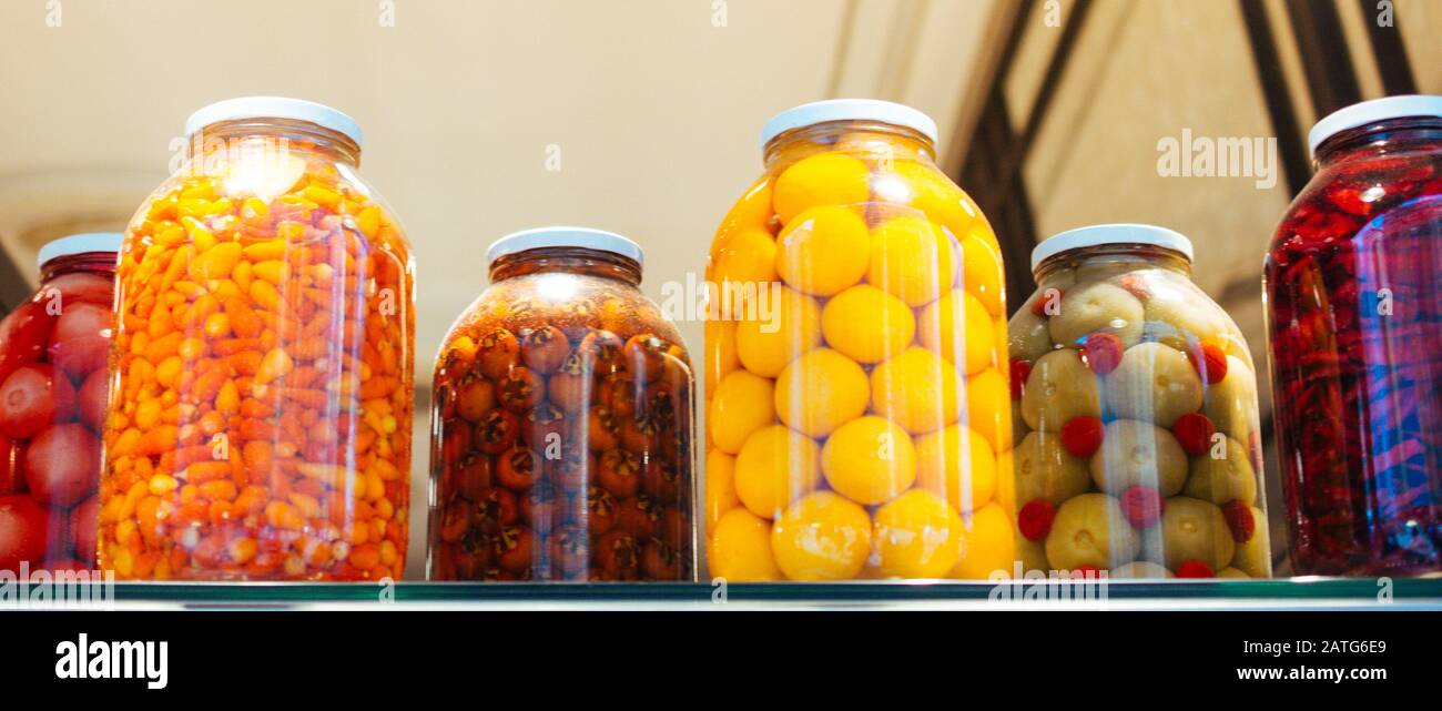 In Jar Glass jars fresh vegetables hi-res stock photography and images - Alamy