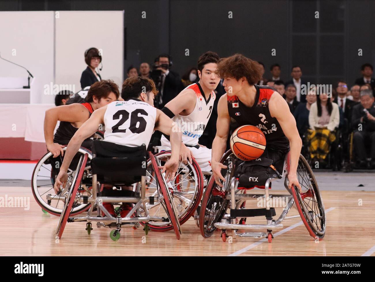 Tokyo, Japan. 2nd Feb, 2020. Japanese wheelchair basketball team