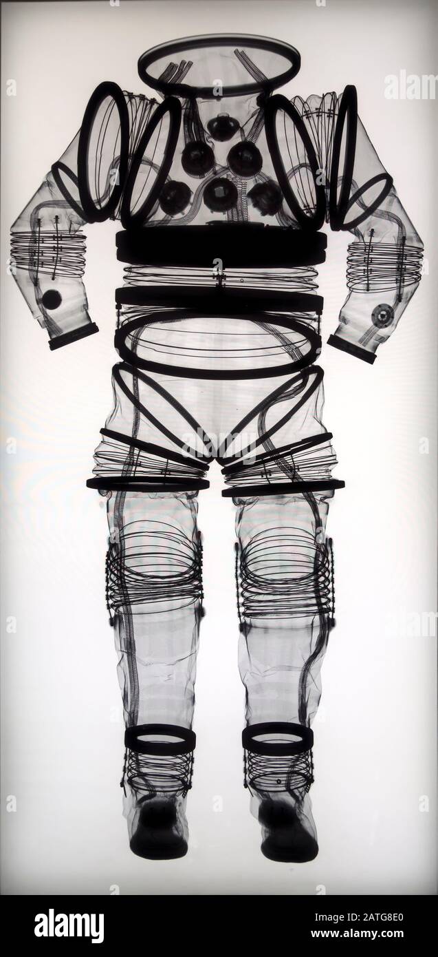 X-Ray of astronaut's space suit Stock Photo