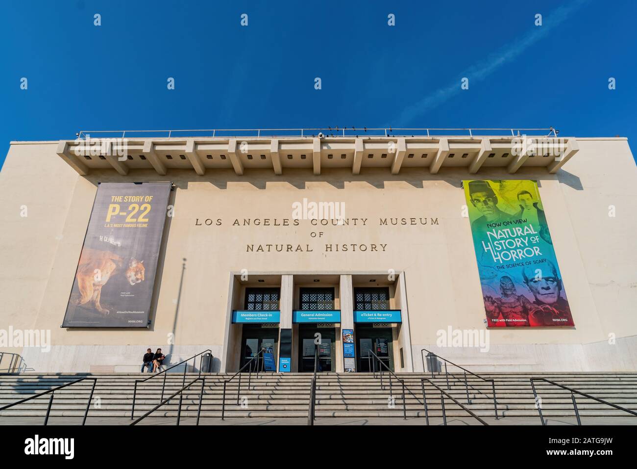 Los Angeles, Jan 15: Exterior view of the Natural History Museum of Los Angeles County (NHM) on JAN 15, 2020 at Los Angeles, California Stock Photo