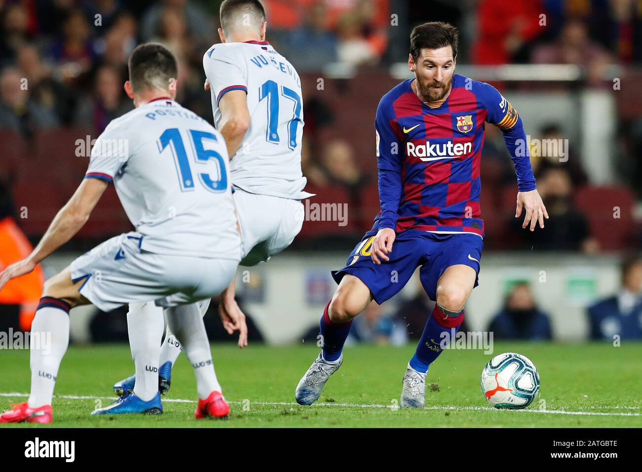 Barcelona, Spain. Credit: D. 2nd Feb, 2020. Lionel Messi (Barcelona