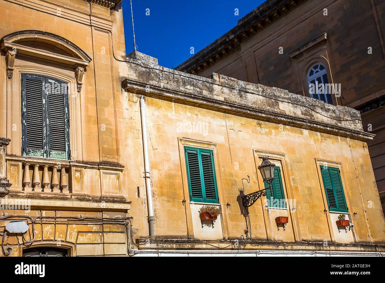 Lecce Apulia Italy 14 October 2019 View of houses and alleys in the old town Stock Photo