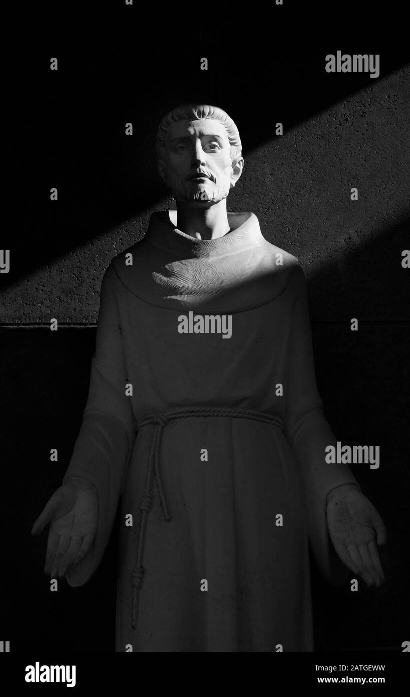 A statue of Saint Francis of Assisi at the Cathedral Basilica of St