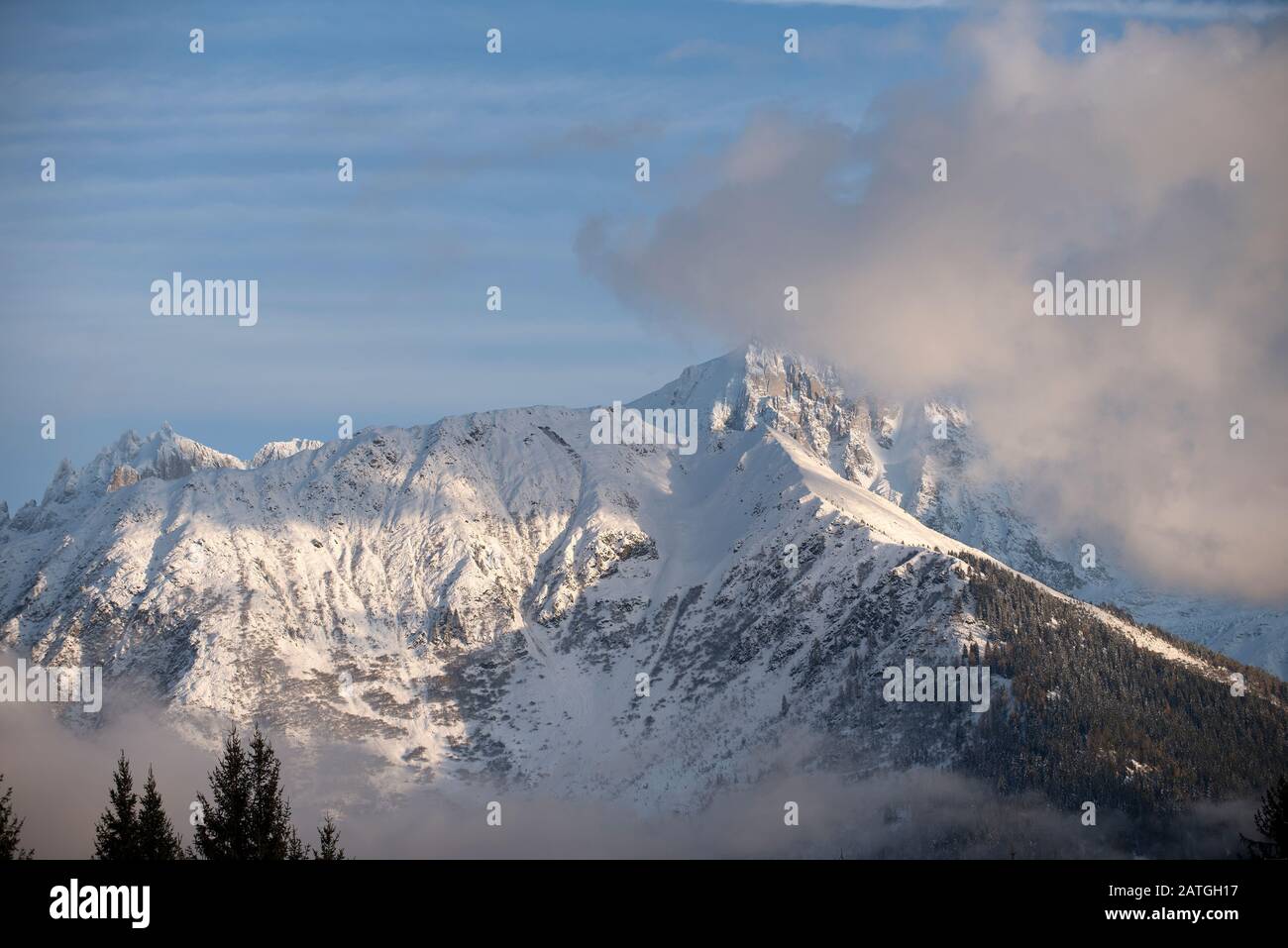 France, HauteSavoie (74), Alps, Mont Blanc mountain range Stock Photo