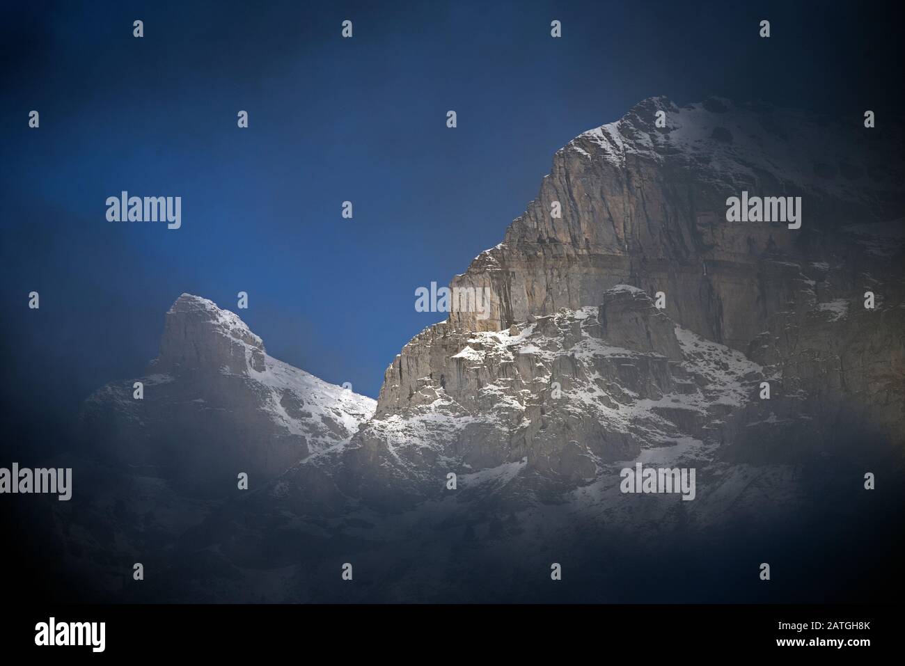 France, Haute-Savoie (74), Alps, mountains and clouds Stock Photo
