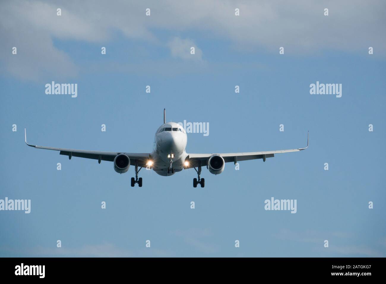 Air New Zealand jet aircraft passenger flight landing at Wellington