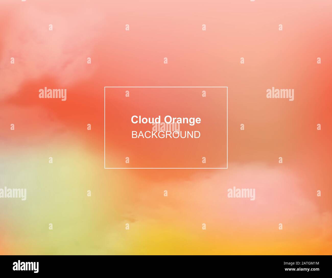 Neon Cloud Abstract background. Realistic clouds on bright vibrant sky