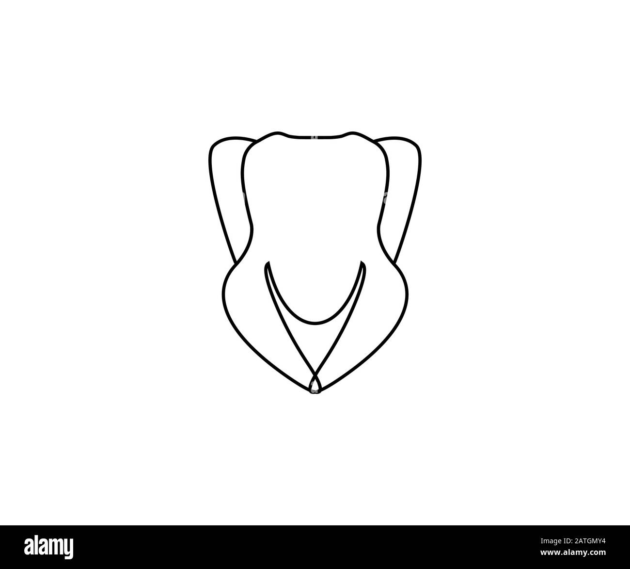 Turkey, dinner icon. Vector illustration, flat design. Stock Vector