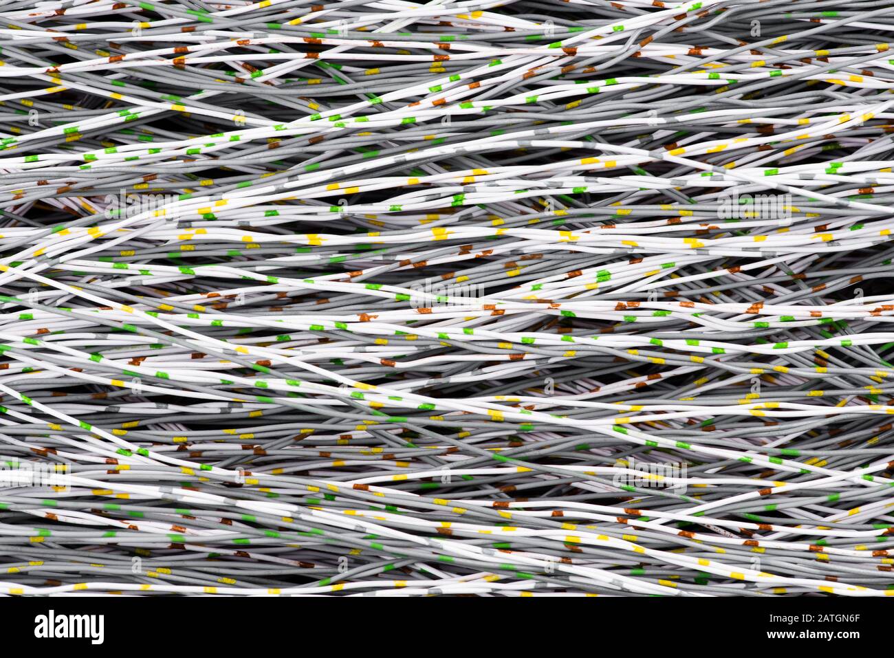 Electrical cable and  wire background texture Stock Photo