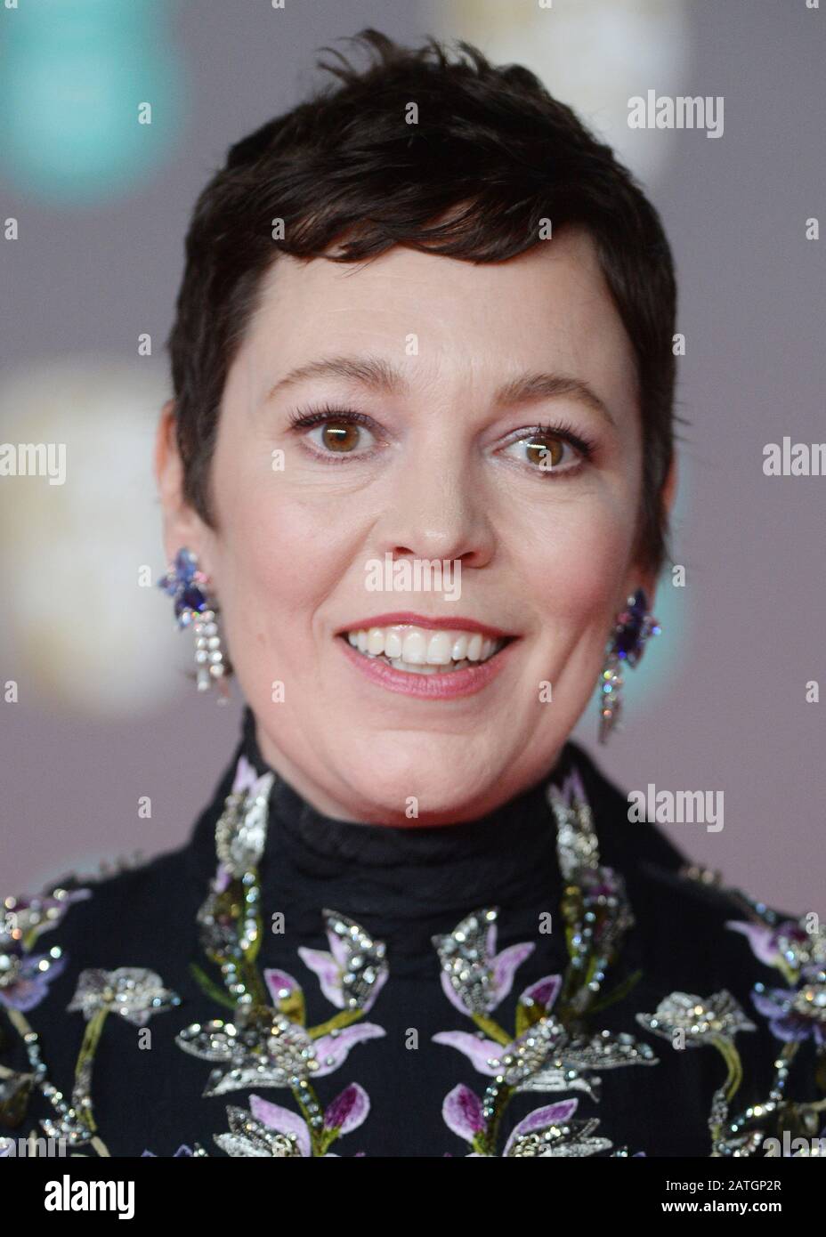 London, UK. 02nd Feb, 2020. British actress Olivia Coleman attends the red carpet at the British Academy Film Awards at the Royal Albert Hall in London on February 2, 2020. Photo by Rune Hellestad/UPI Credit: UPI/Alamy Live News Stock Photo