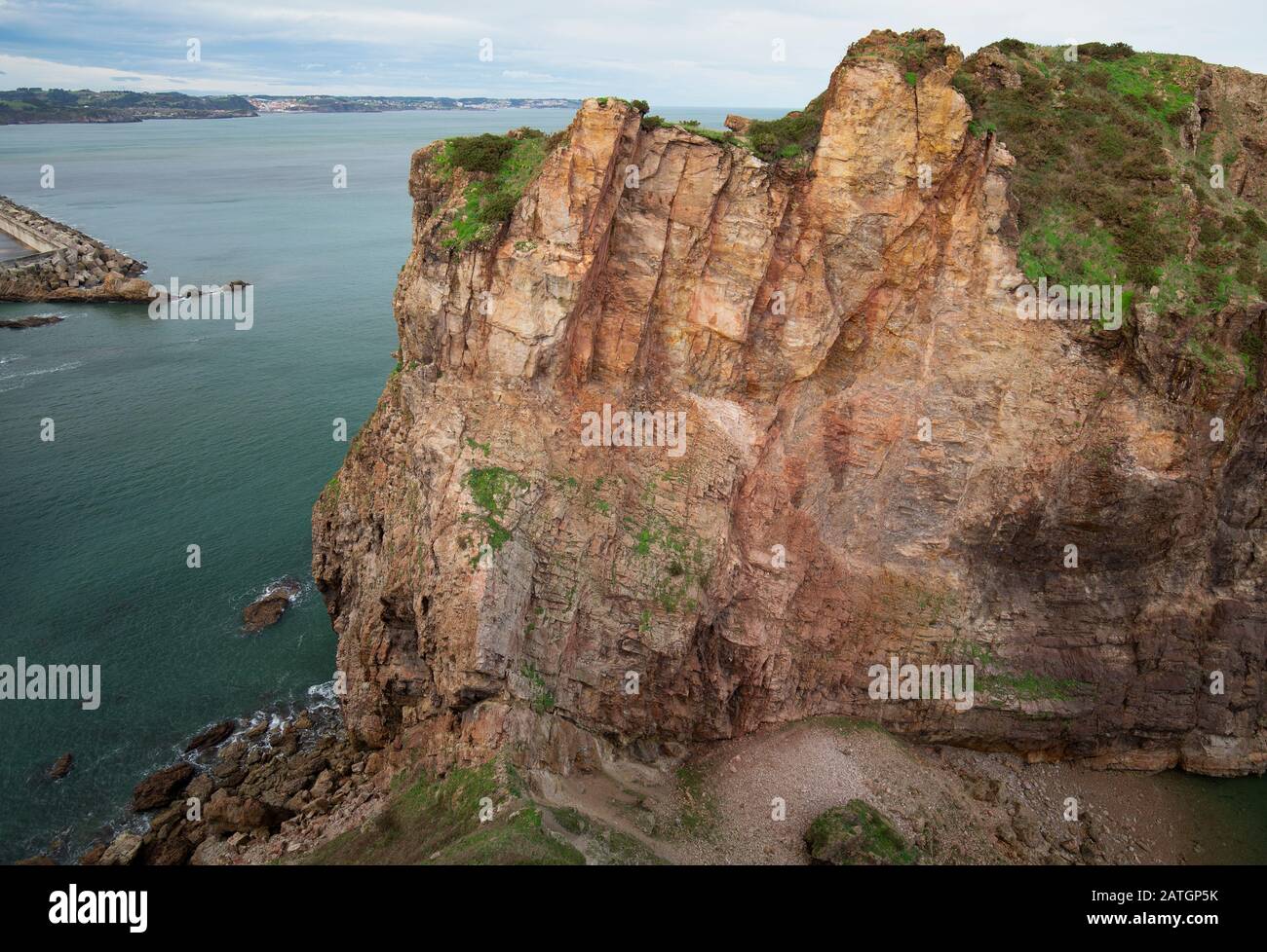 Seascape with big cliff, Cape Torres Stock Photo