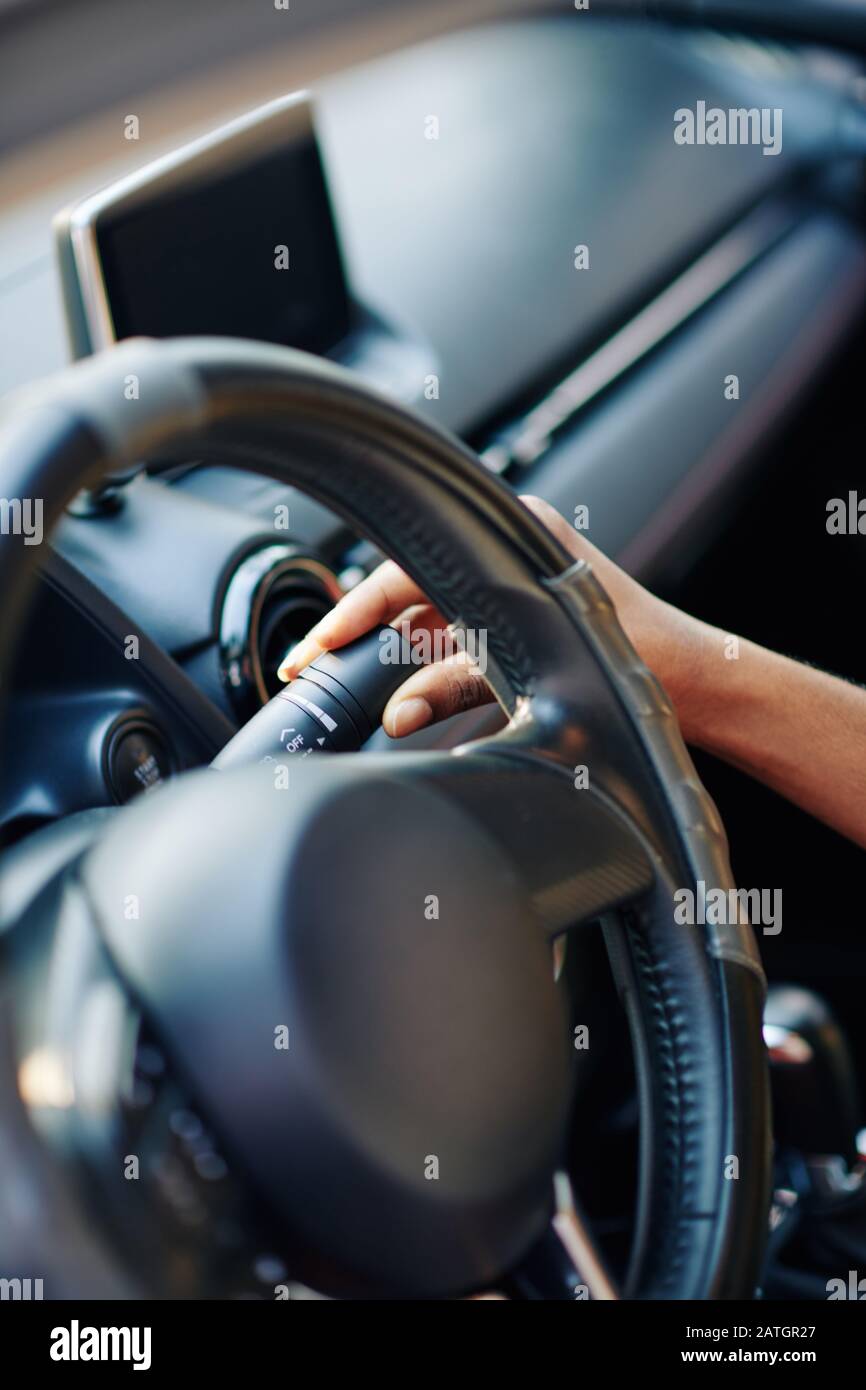 Woman driving wipers hi-res stock photography and images - Alamy