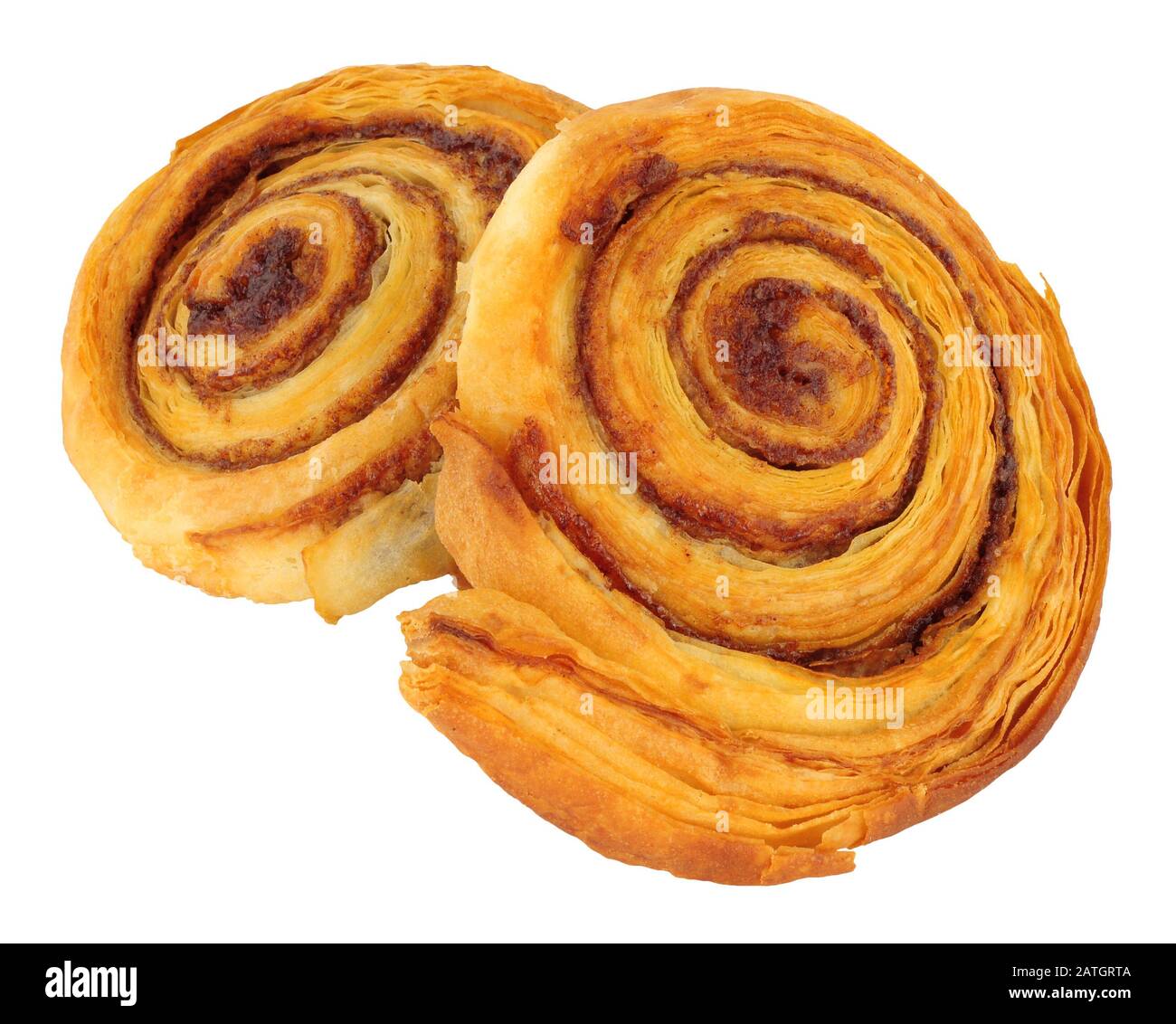 Cinnamon sweet pastry rolls isolated on a white background Stock Photo ...