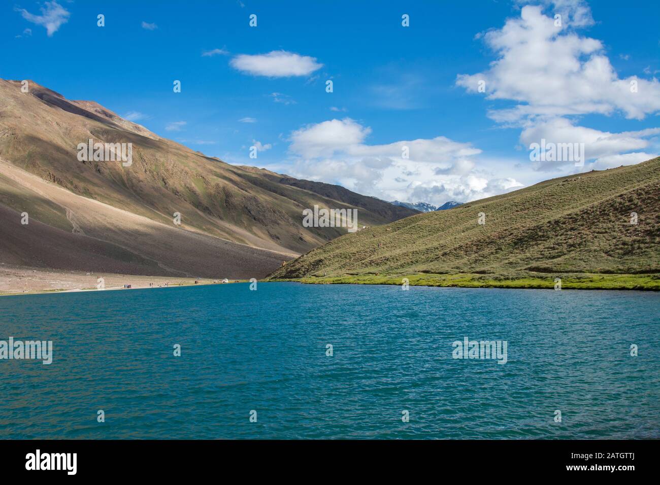 Chandra Taal or Chandra Tal  lake, Spiti, Himachal Pradesh, India Stock Photo