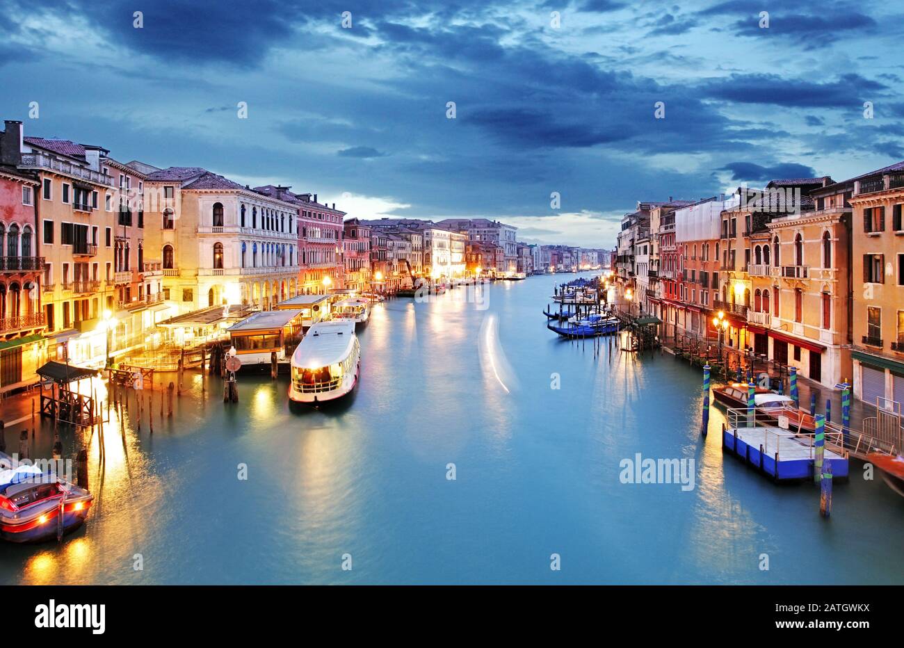 Venice - Grand canal from Rialto bridge Stock Photo - Alamy