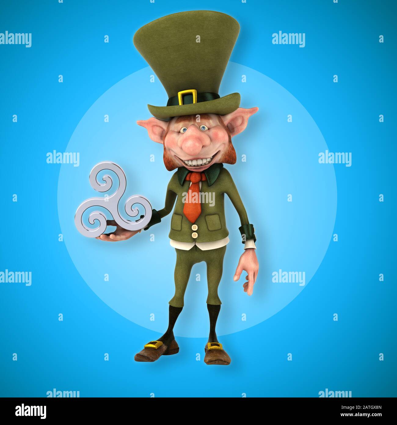 Fun leprechaun - 3D Illustration Stock Photo - Alamy