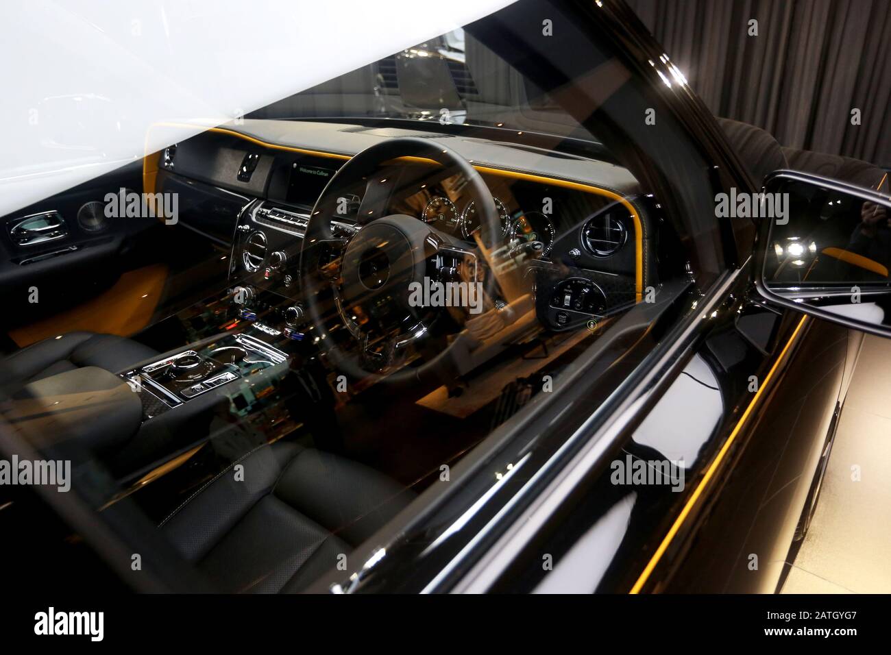 General views of Rolls-Royce cars at the company's HQ in Goodwood, Chichester, West Sussex, UK. Stock Photo