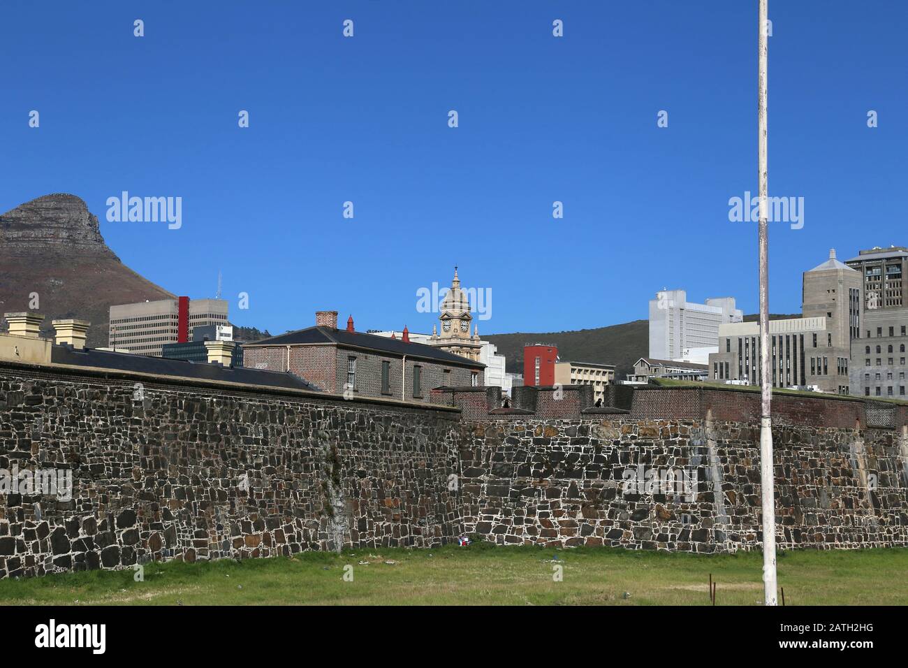 Buuren Bastion, Castle of Good Hope, Lion's Head beyond, Cape Town, Table Bay, Western Cape Province, South Africa, Africa Stock Photo