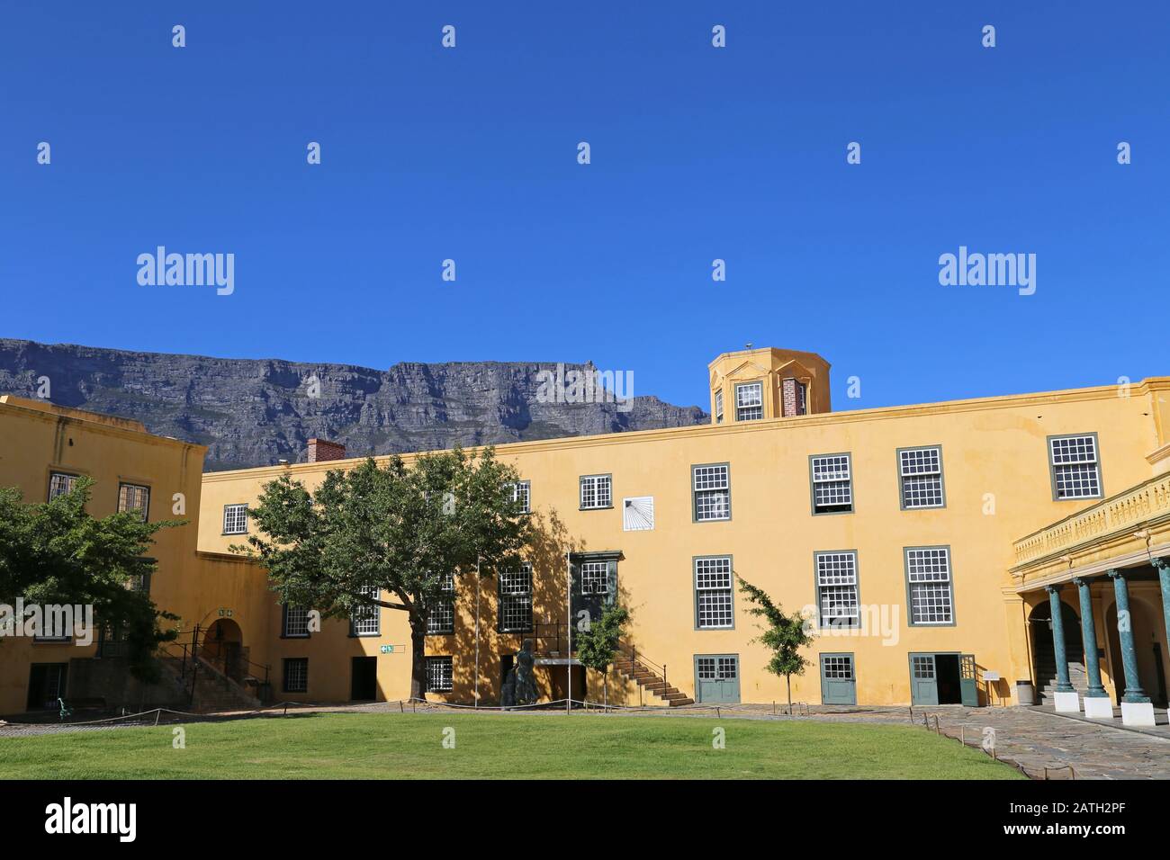 Chapel, Outer Court, Castle of Good Hope, Table Mountain beyond, Cape Town, Table Bay, Western Cape Province, South Africa, Africa Stock Photo