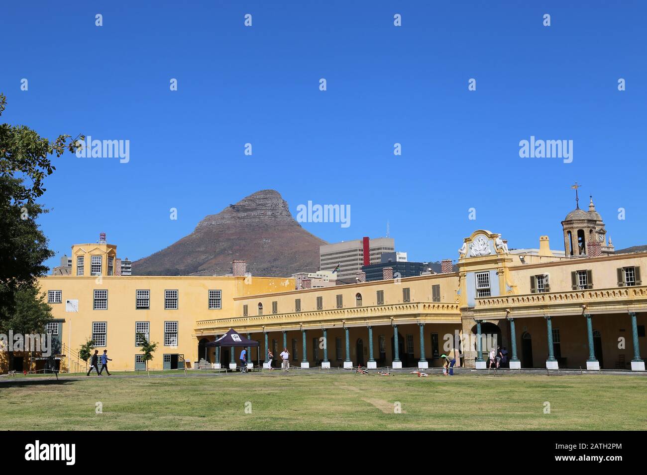 Outer Court, Castle of Good Hope, Lion's Head beyond, Cape Town, Table Bay, Western Cape Province, South Africa, Africa Stock Photo