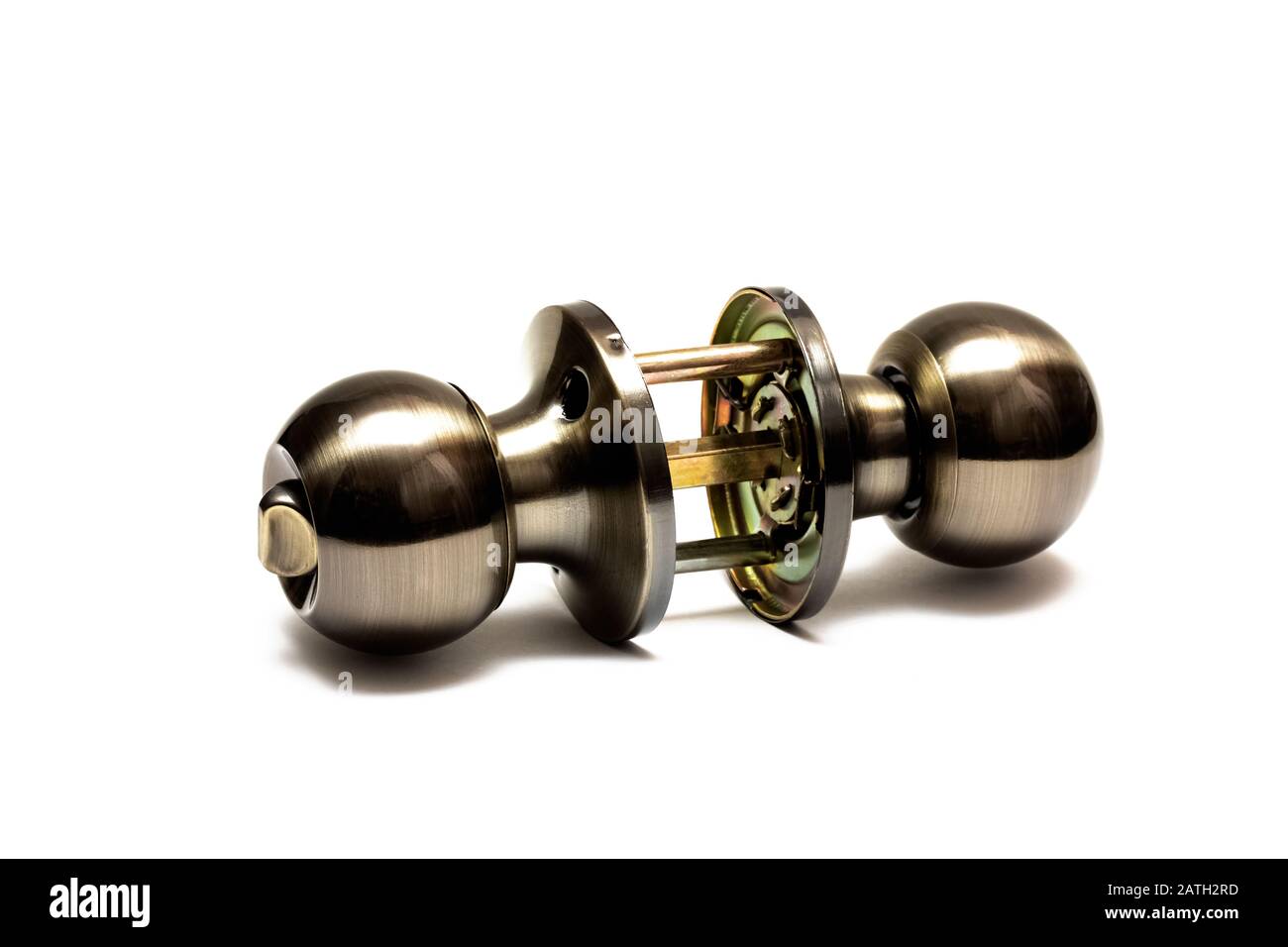 Round doorknob system isolated on white background Stock Photo Alamy