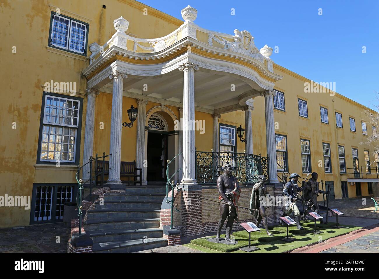 Tribal leader statues, Governor's House, Castle of Good Hope, Cape Town, Table Bay, Western Cape Province, South Africa, Africa Stock Photo