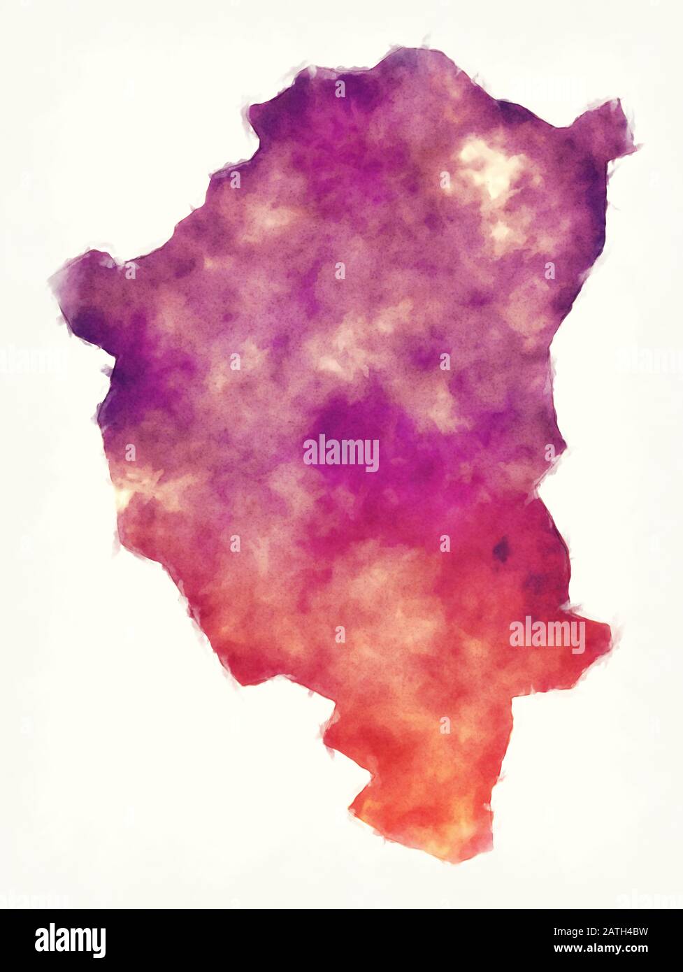 North Backa district watercolor map of Serbia Stock Photo - Alamy