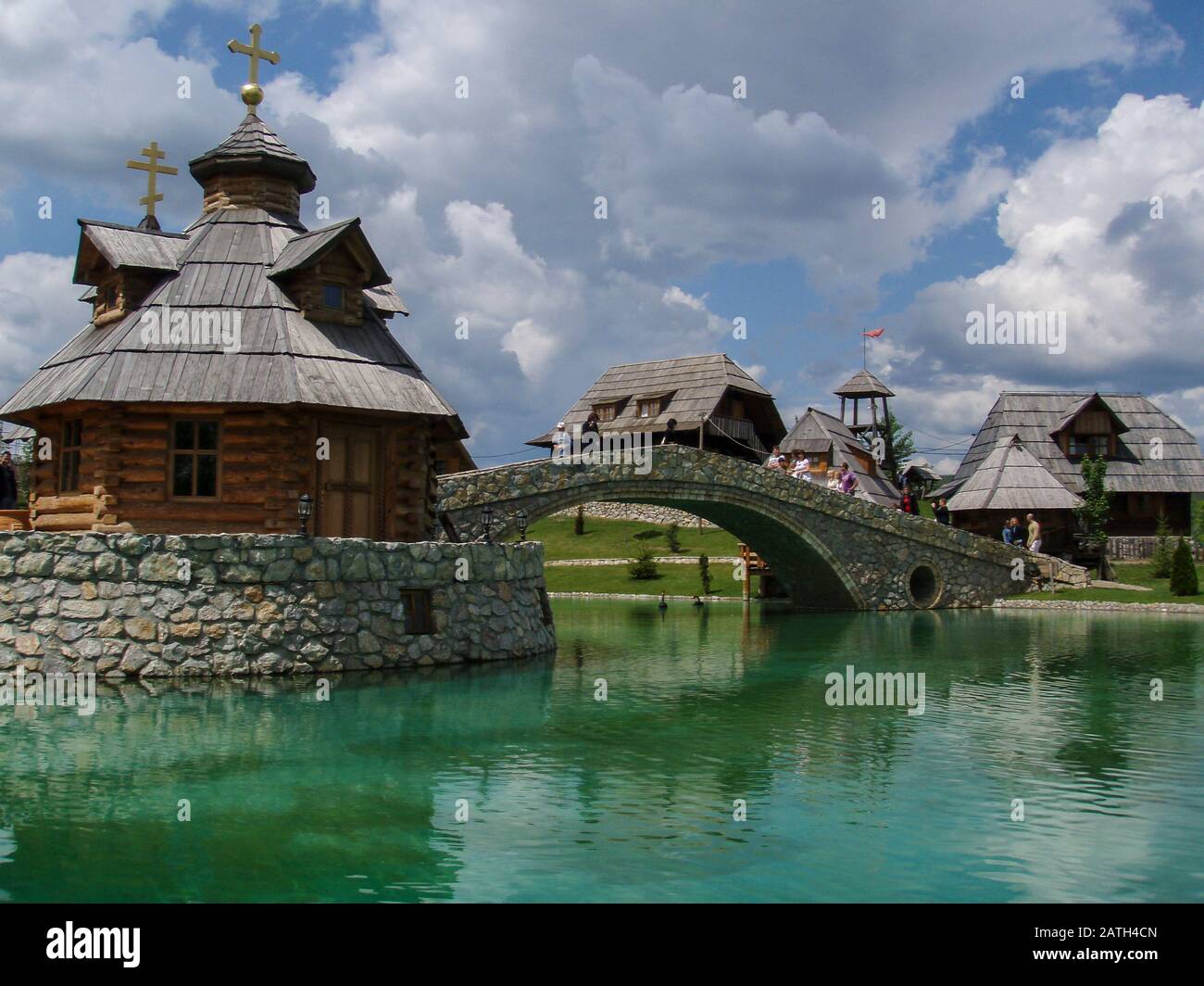 The Ethno Village Stanisici near  Bjeljina, Bosnia Stock Photo