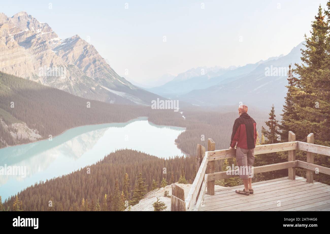 Peyto Lake in Banff National Park, Canada Stock Photo - Alamy