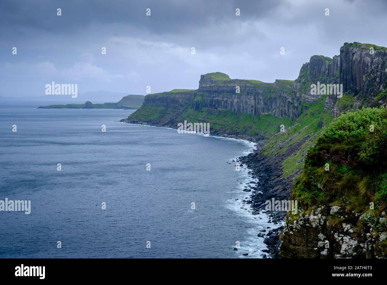 Kilt Rock Portree Isle of Skye Highlands Scotland Stock Photo Alamy