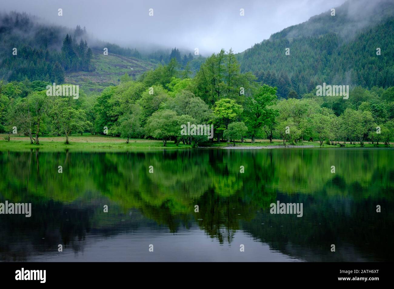 Loch Lubnaig Callander Stirling Stirlingshire Scotland Stock Photo