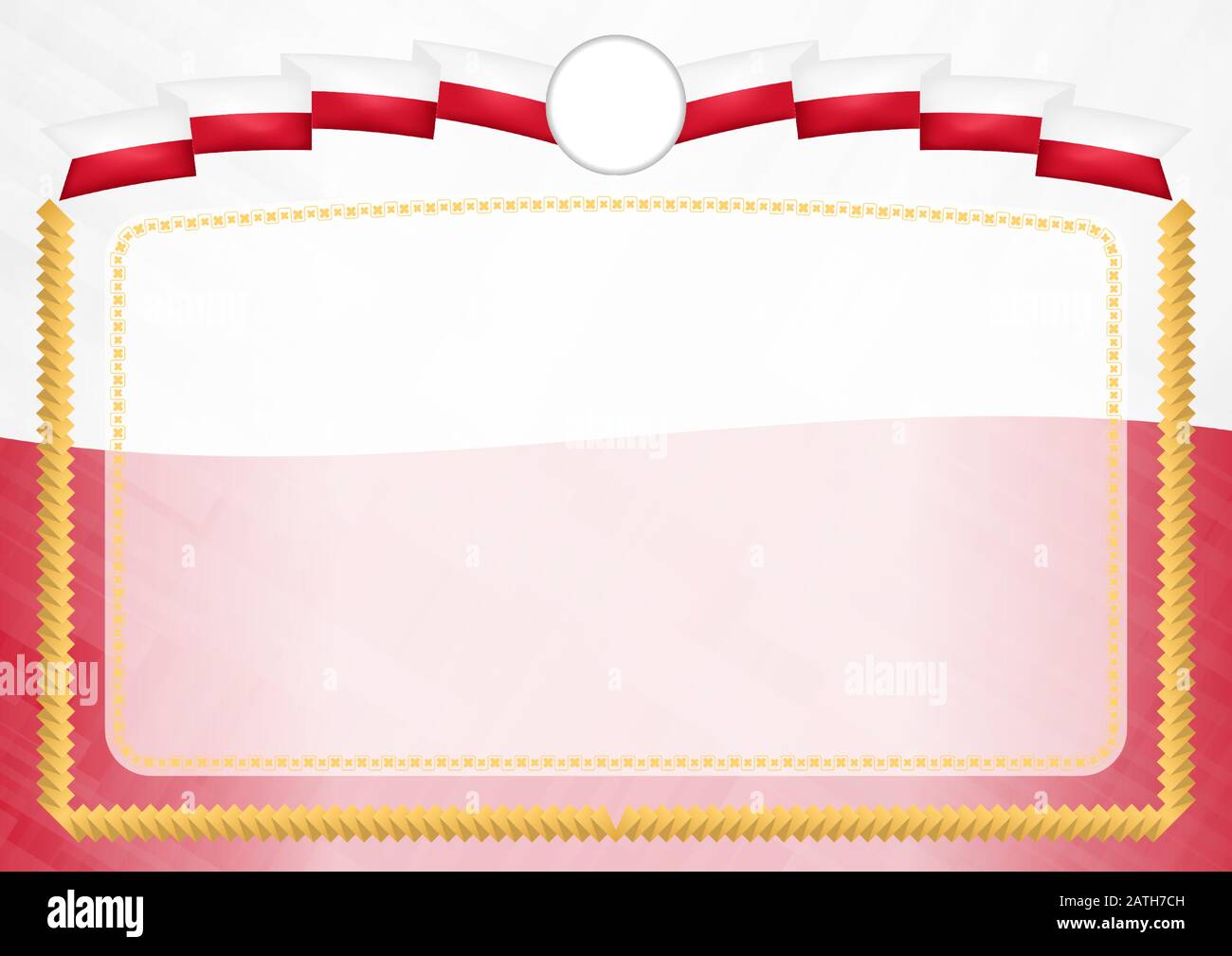 Border made with Malta national flag. Brush stroke frame. Template