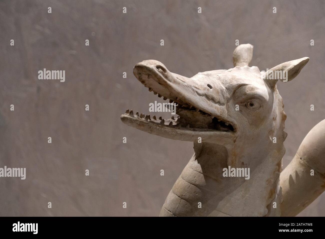sea horse old roman marble statue detail Stock Photo - Alamy