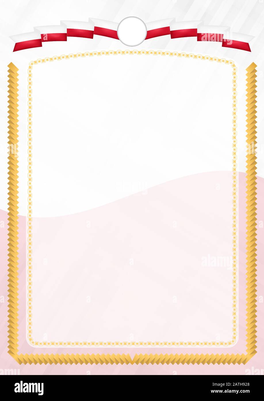 Border made with Malta national flag. Brush stroke frame. Template