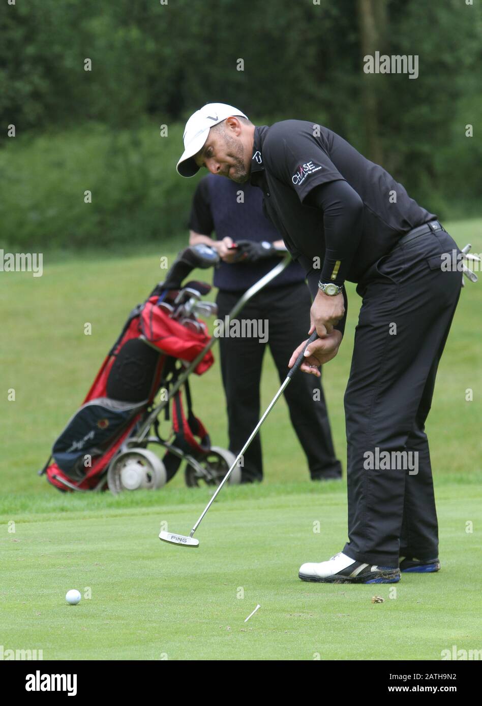 Mark Butcher competes at 'Golf with the Stars' held at Wentworth Golf club, Surrey, England. Stock Photo
