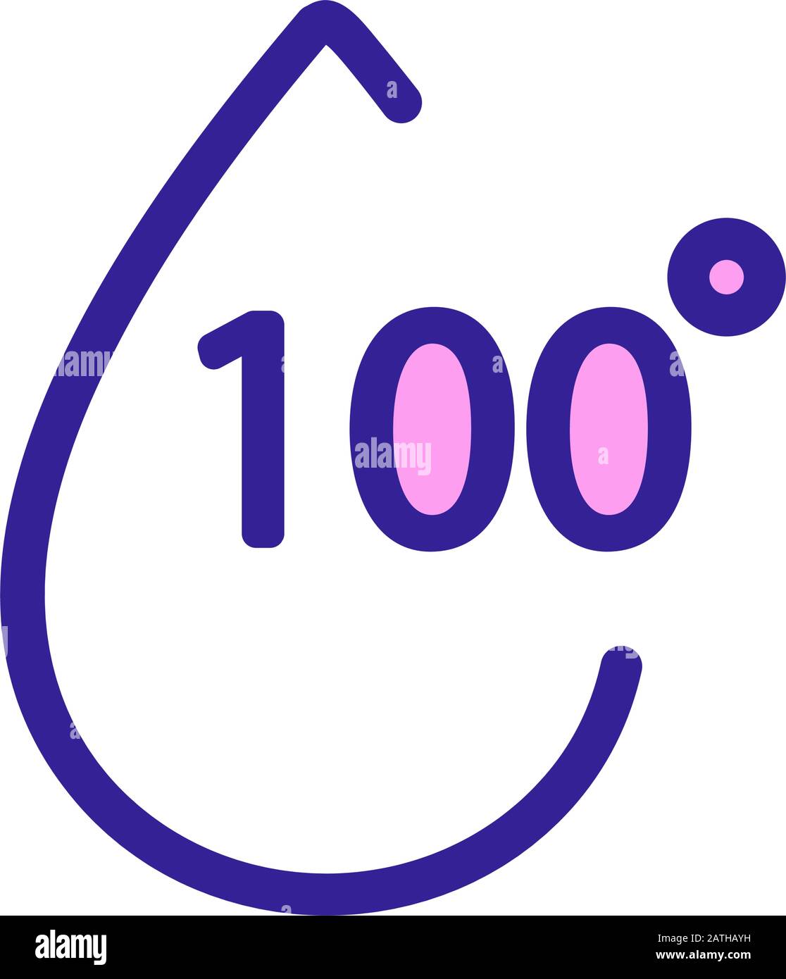 Boiling point icon vector. Isolated contour symbol illustration Stock ...