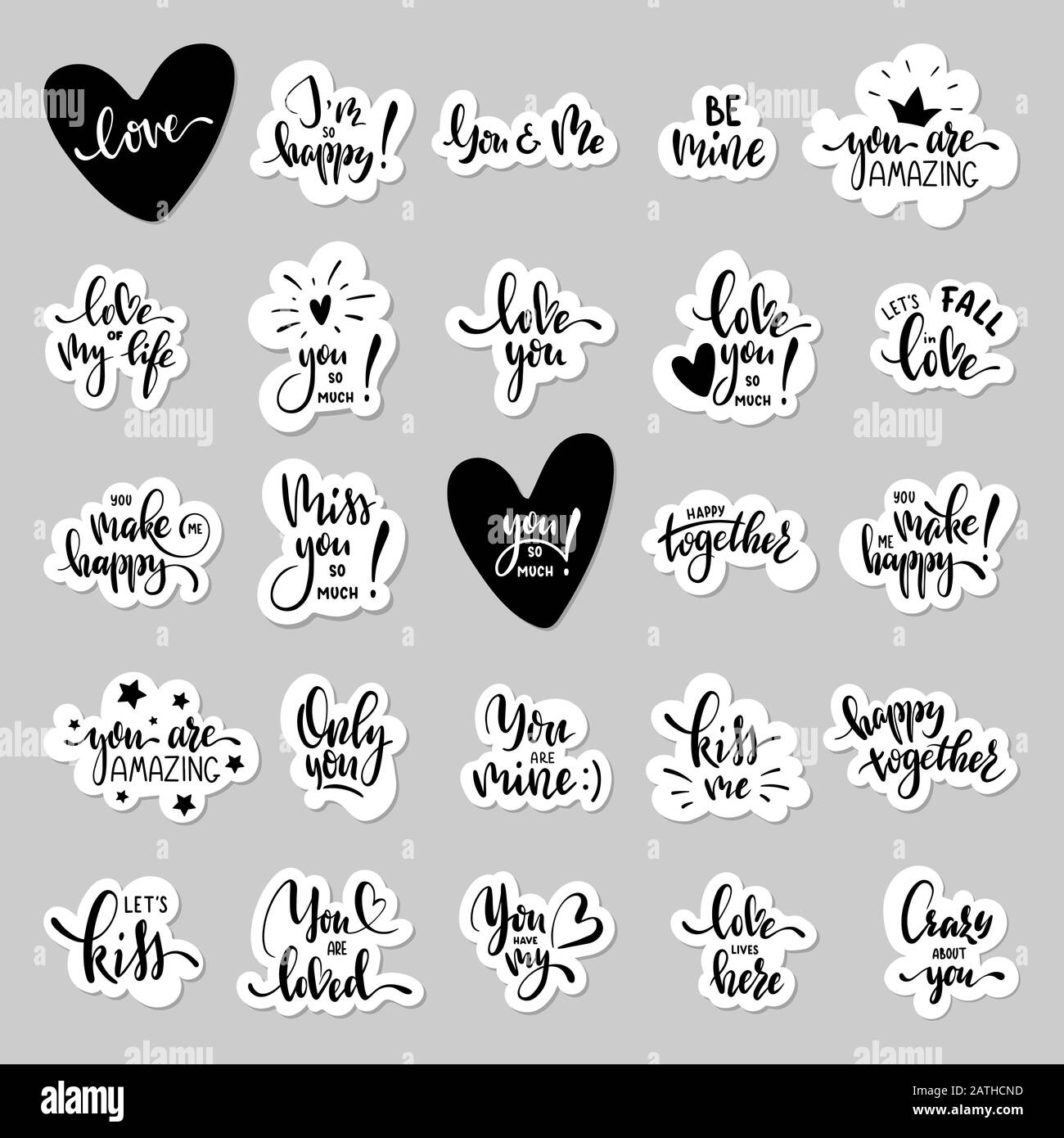 Printable sticker Black and White Stock Photos & Images - Alamy