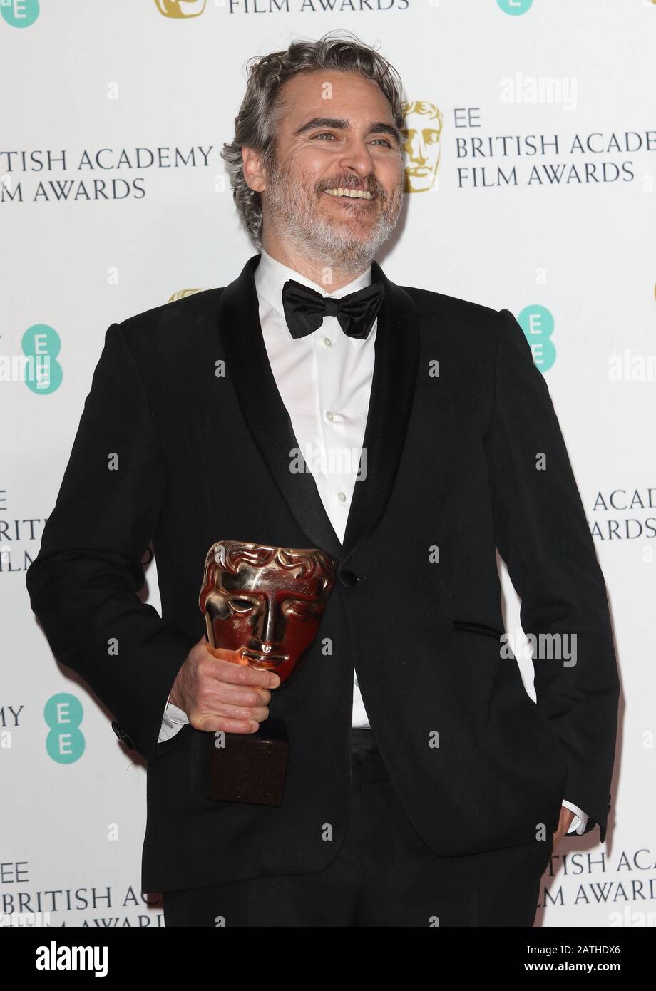 Joaquin Phoenix - Best Actor during the BAFTA British Academy Film Awards - Winners Room at the Royal Albert Hall. Stock Photo