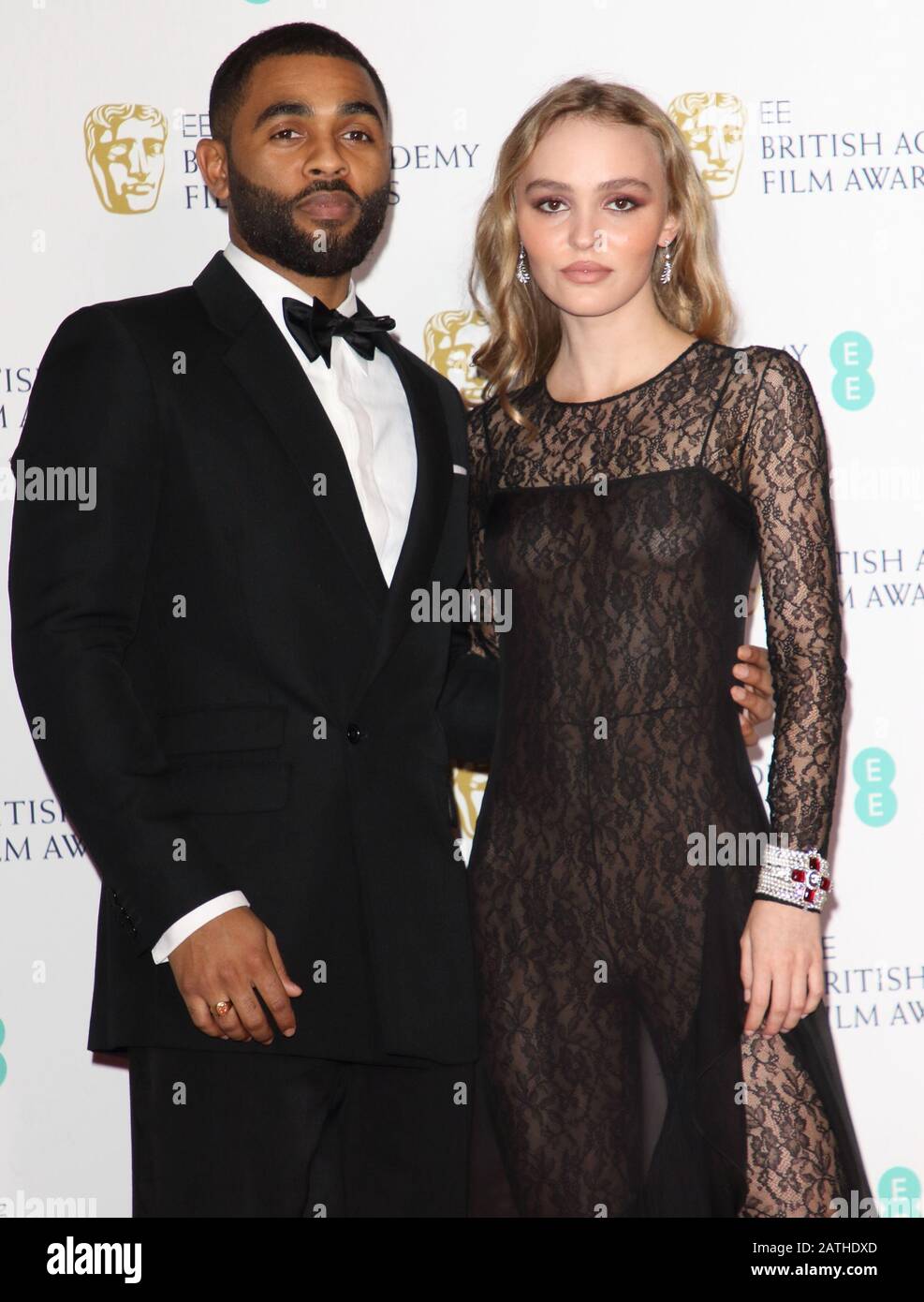 Anthony Welsh and Lily Rose Depp during the BAFTA British Academy Film