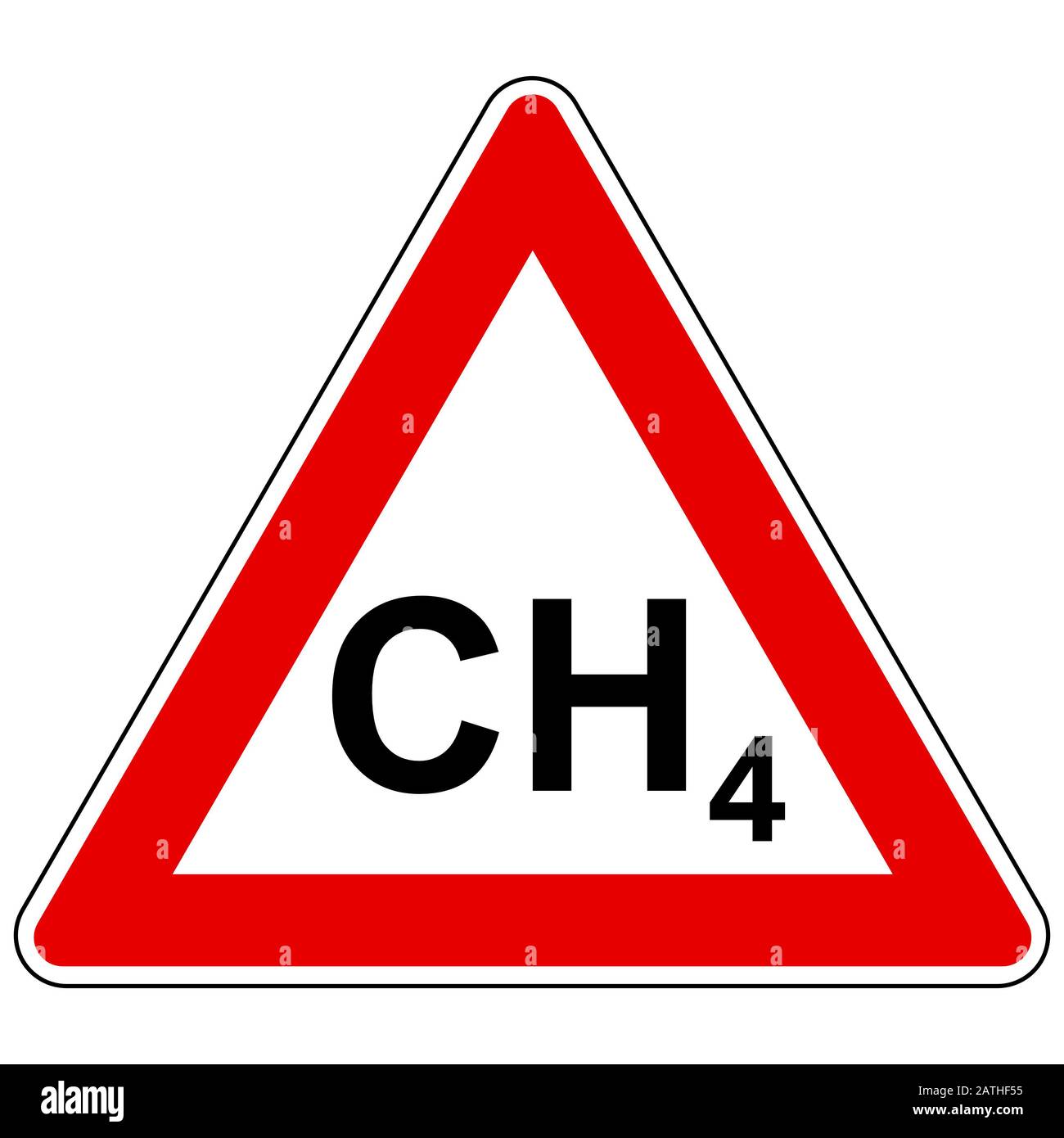 Methane and attention sign Stock Photo - Alamy