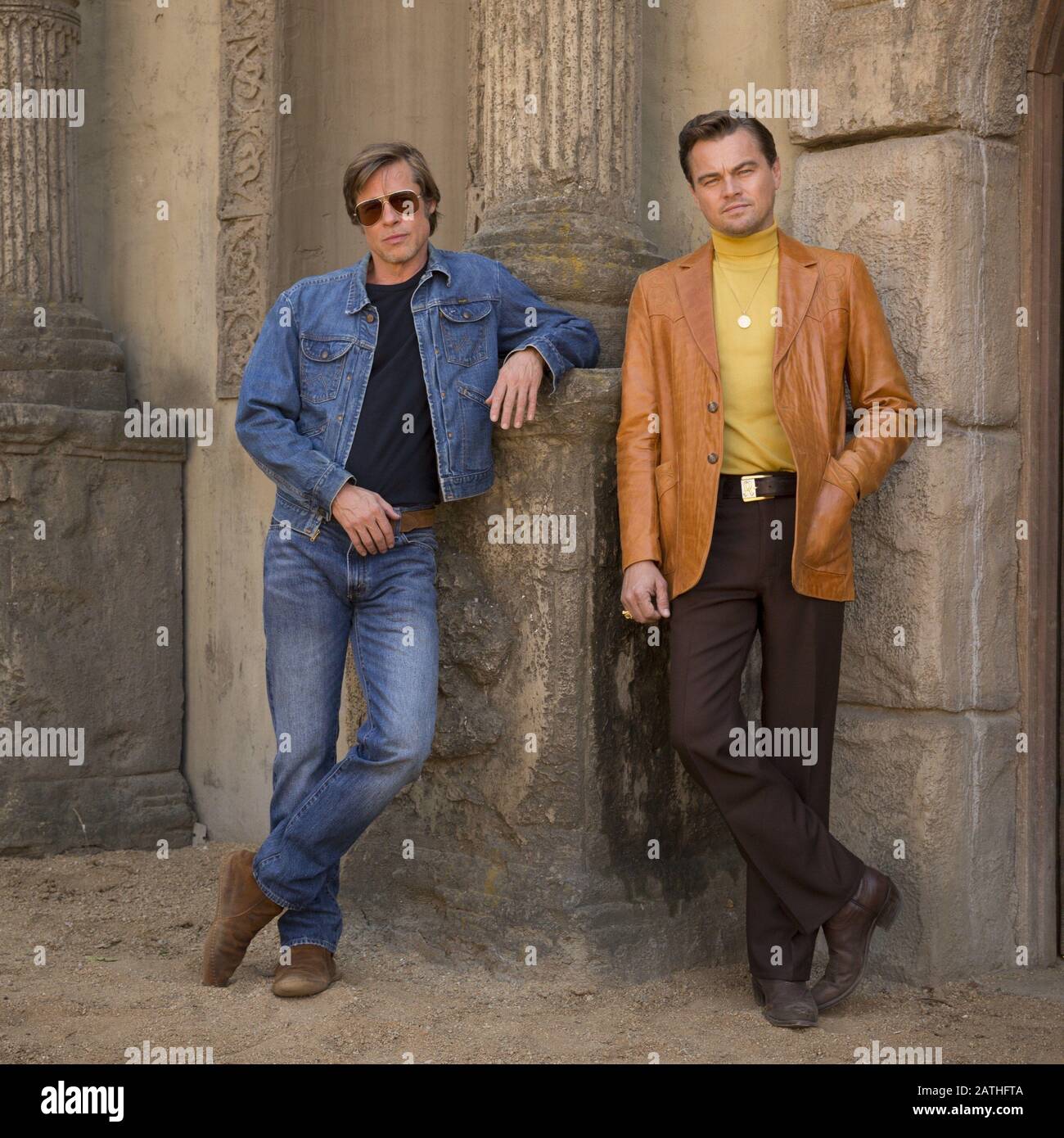 Once Upon a Time in Hollywood Year : 2019 USA / UK / China Director : Quentin Tarantino Leonardo DiCaprio, Brad Pitt Stock Photo