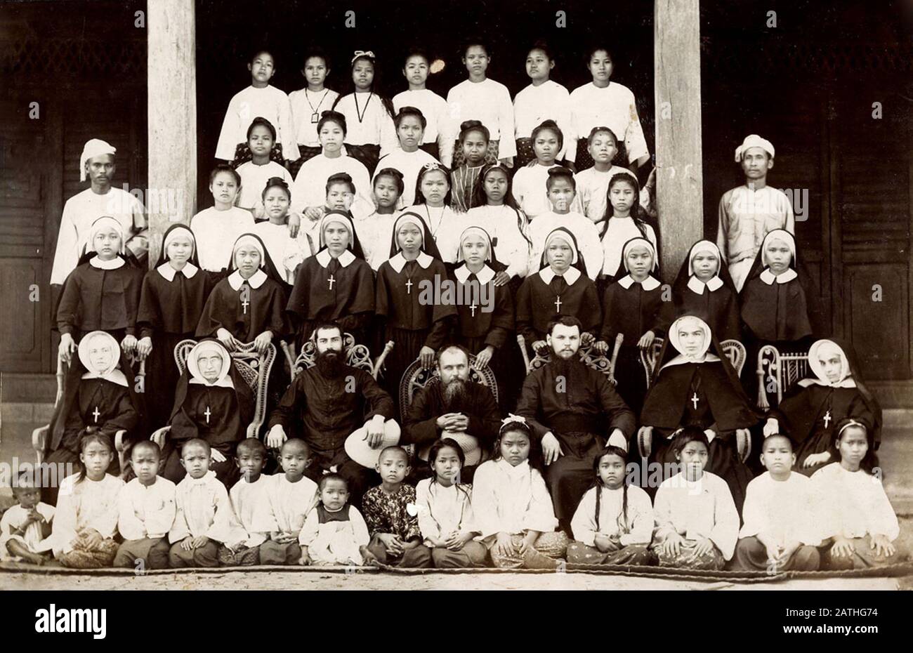 Paris Foreign Missions Society in Myanmar. Beginning of 20th century