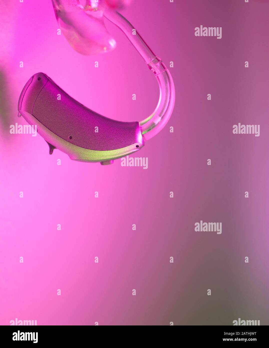 Modern digital hearing aid for deafness and deaf people Stock Photo Alamy