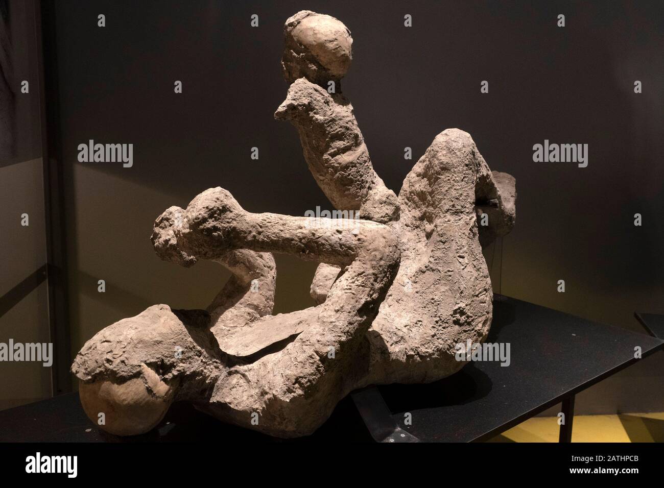 pompei ancient ruins buried corpse body statue detail Stock Photo - Alamy