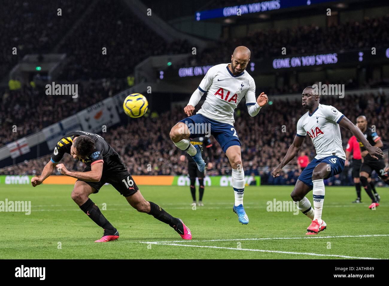 LONDON, ENGLAND - FEBRUARY 02: during the Premier League match between Tottenham Hotspur and Manchester City at Tottenham Hotspur Stadium on February Stock Photo