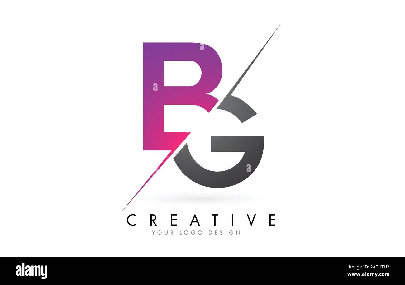 Go g o letter logo with color block design Vector Image