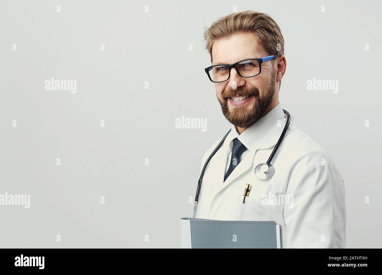 Smiling doctor portrait Stock Photo