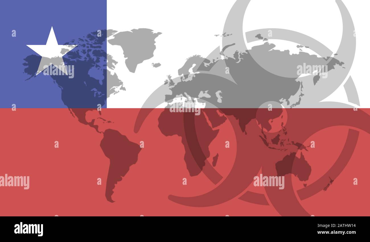 Chile flag global disease outbreak concept Stock Photo - Alamy