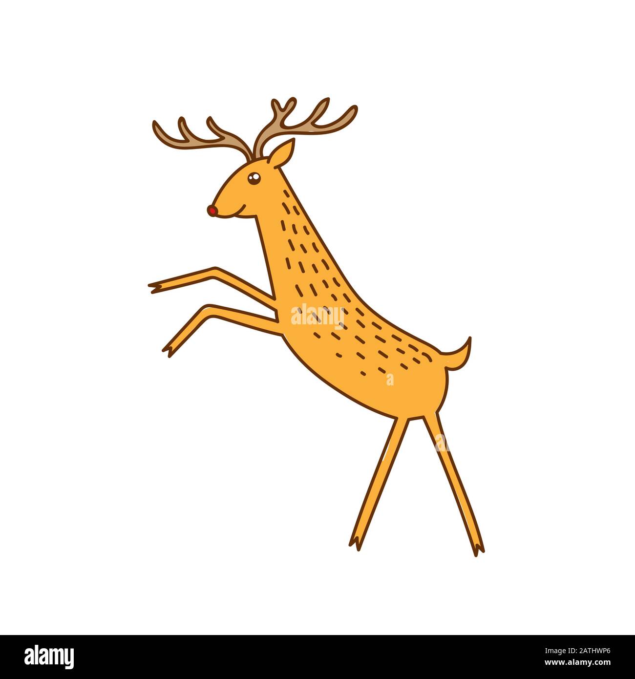 Standing Up Rudolph Rearing children Stock Vector Images - Alamy