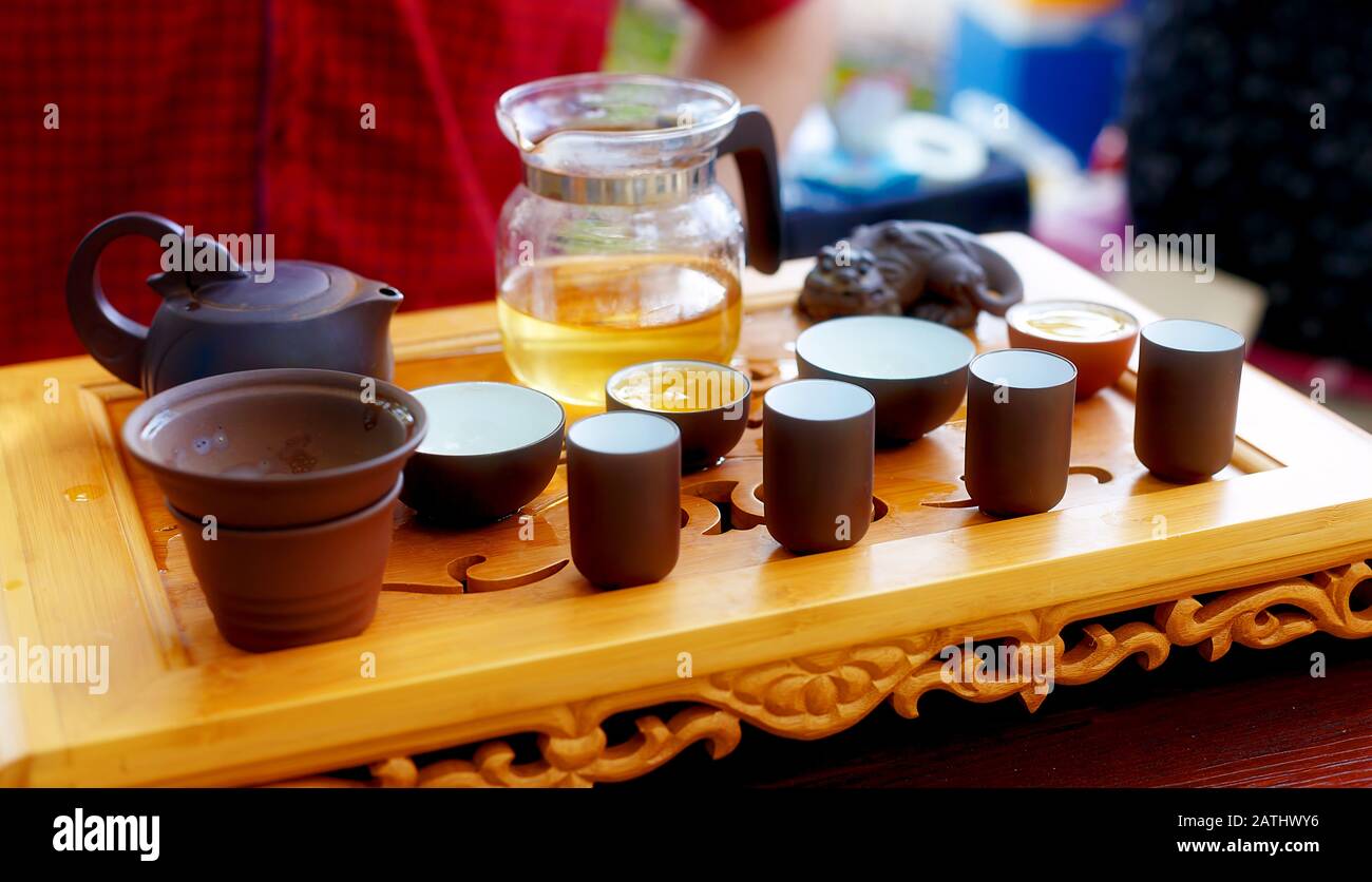 Tea Set Up Ritual Tea set for tea ceremony. Tea ritual Stock Photo - Alamy